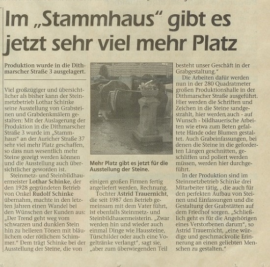 Im Stammhaus ist jetzt mehr Platz